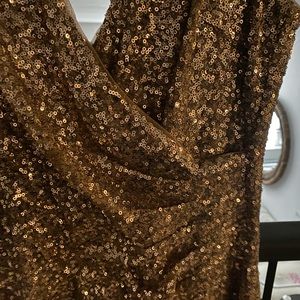 Ralph Lauren Petite Gold sequined dress